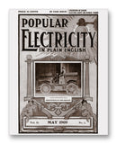 Popular Electricity 05-1909 11" x 14" Mono Tone Print (Choose Your Color)