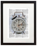 Alarm Clock 8.5"x11" Semi Translucent Dictionary Art Print