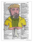 Bone Captain 8.5"x11" Semi Translucent Dictionary Art Print