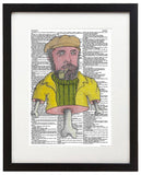 Bone Captain 8.5"x11" Semi Translucent Dictionary Art Print