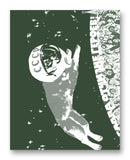 Laika the Space Dog in Her Suit 11" x 14" Mono Tone Print (Choose Your Color)