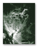 Laika Floating Near Orion 11" x 14" Mono Tone Print (Choose Your Color)