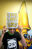 Live Like Kings 8.5"x11" Semi Translucent Dictionary Art Print