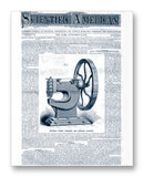 Scientific American 09-21-1872 11" x 14" Mono Tone Print (Choose Your Color)
