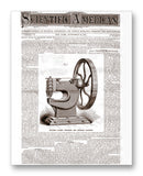 Scientific American 09-21-1872 11" x 14" Mono Tone Print (Choose Your Color)
