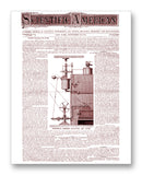 Scientific American 09-28-1872 11" x 14" Mono Tone Print (Choose Your Color)