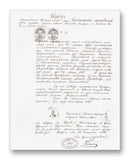 Nikola Tesla Birth Certificate 11" x 14" Mono Tone Print (Choose Your Color)