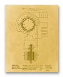 Tesla Electrical Conversion Patent 11" x 14" Mono Tone Print (Choose Your Color)