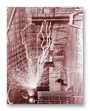 Tesla with Equipment 11" x 14" Mono Tone Print (Choose Your Color)
