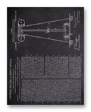 Tesla Coil Patent 11" x 14" Mono Tone Print (Choose Your Color)