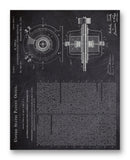 Tesla AC Current Generator Patent 11" x 14" Mono Tone Print (Choose Your Color)