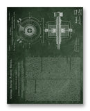 Tesla AC Current Generator Patent 11" x 14" Mono Tone Print (Choose Your Color)