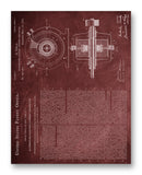 Tesla AC Current Generator Patent 11" x 14" Mono Tone Print (Choose Your Color)