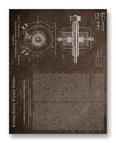 Tesla AC Current Generator Patent 11" x 14" Mono Tone Print (Choose Your Color)