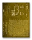 Tesla Patent 514168 11" x 14" Mono Tone Print (Choose Your Color)