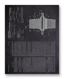 Tesla Turbine Patent 11" x 14" Mono Tone Print (Choose Your Color)