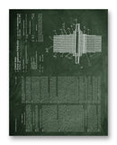 Tesla Turbine Patent 11" x 14" Mono Tone Print (Choose Your Color)