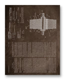 Tesla Turbine Patent 11" x 14" Mono Tone Print (Choose Your Color)