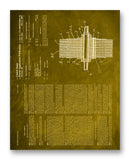 Tesla Turbine Patent 11" x 14" Mono Tone Print (Choose Your Color)