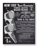 1953 Walkie Talkie Ad 11" x 14" Mono Tone Print (Choose Your Color)