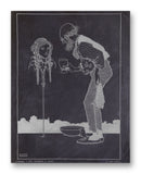 Six Dead Secrets, Topsy-Turvy Tales 11" x 14" Mono Tone Print (Choose Your Color)