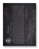 X000001 First US Patent 11" x 14" Mono Tone Print (Choose Your Color)