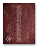 X000001 First US Patent 11" x 14" Mono Tone Print (Choose Your Color)