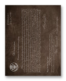 X000001 First US Patent 11" x 14" Mono Tone Print (Choose Your Color)