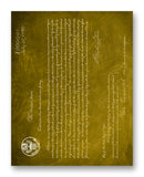X000001 First US Patent 11" x 14" Mono Tone Print (Choose Your Color)