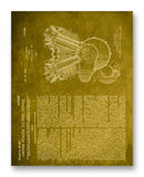Harley Engine Patent 11" x 14" Mono Tone Print (Choose Your Color)