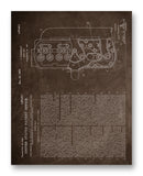 Chevrolet Motor Head Patent 11" x 14" Mono Tone Print (Choose Your Color)