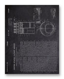 Chevrolet Engine Patent 11" x 14" Mono Tone Print (Choose Your Color)