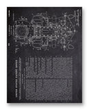 Chevrolet Aviation Engine Patent 11" x 14" Mono Tone Print (Choose Your Color)