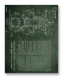 Chevrolet Aviation Engine Patent 11" x 14" Mono Tone Print (Choose Your Color)