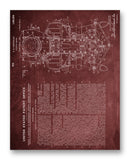 Chevrolet Aviation Engine Patent 11" x 14" Mono Tone Print (Choose Your Color)