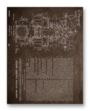 Chevrolet Aviation Engine Patent 11" x 14" Mono Tone Print (Choose Your Color)