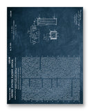 Hull Heating Device Patent 11" x 14" Mono Tone Print (Choose Your Color)