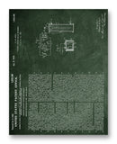 Hull Heating Device Patent 11" x 14" Mono Tone Print (Choose Your Color)