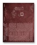 Hull Heating Device Patent 11" x 14" Mono Tone Print (Choose Your Color)