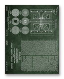 Steenbeck Electron Ray Patent 11" x 14" Mono Tone Print (Choose Your Color)