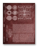 Steenbeck Electron Ray Patent 11" x 14" Mono Tone Print (Choose Your Color)