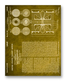 Steenbeck Electron Ray Patent 11" x 14" Mono Tone Print (Choose Your Color)