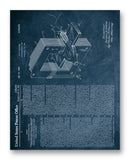 Collins Electro-Magnetic Patent 11" x 14" Mono Tone Print (Choose Your Color)