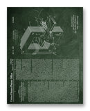 Collins Electro-Magnetic Patent 11" x 14" Mono Tone Print (Choose Your Color)
