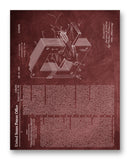 Collins Electro-Magnetic Patent 11" x 14" Mono Tone Print (Choose Your Color)