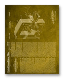 Collins Electro-Magnetic Patent 11" x 14" Mono Tone Print (Choose Your Color)