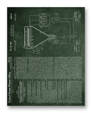 Color Television Patent 11" x 14" Mono Tone Print (Choose Your Color)