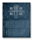 Sears Homopolar Generator Patent 11" x 14" Mono Tone Print (Choose Your Color)
