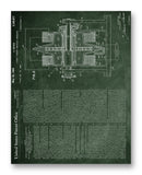 Sears Homopolar Generator Patent 11" x 14" Mono Tone Print (Choose Your Color)