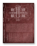 Sears Homopolar Generator Patent 11" x 14" Mono Tone Print (Choose Your Color)